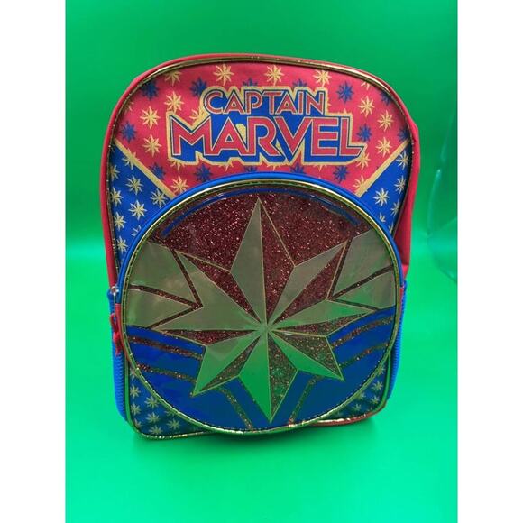 Marvel 16” glittery avengers captain marvel backpack - Picture 1 of 6
